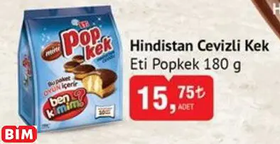 ETİ POPKEK HİNDİSTAN CEVİZLİ KEK